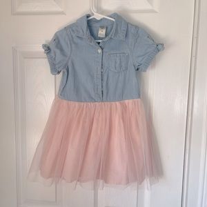 COPY - Toddler girl denim tutu dress, size 4t